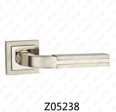 Poignée de porte en aluminium en alliage de zinc et rosace avec rosace ronde (Z05238)