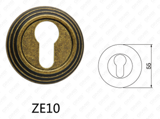 Poignée de porte en aluminium en alliage de zinc Zamak Rosette ronde (ZE10)