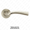 Poignée de porte en aluminium en alliage de zinc et rosette avec rosette ronde (Z01021)