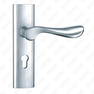 Poignée de porte en aluminium oxygénée sur plaque Poignée de porte en plaque (G404-G67)