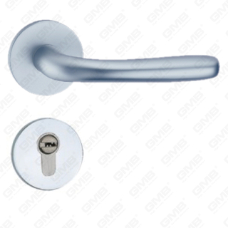 Poignée de porte en aluminium oxygéné sur la poignée de porte de plaque (GF8411-30)